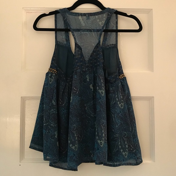 Blue embellished tank - Picture 3 of 3